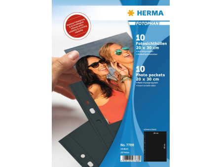 HERMA pochettes transparentes Fotophan pour photos 20 x 30cm
