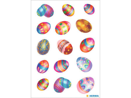 HERMA Stickers de Pâques DECOR 'Oeufs de Pâques', brillant