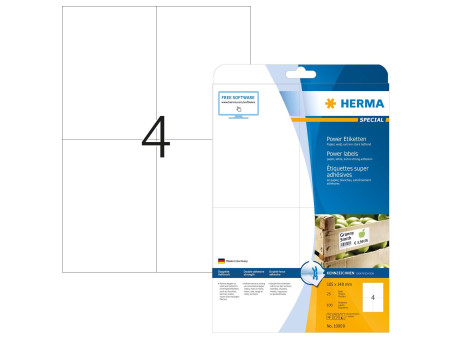 HERMA Power Etiquette SPECIAL, 105 x 148 mm, blanc