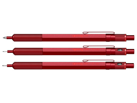 rotring Stylo à bille rétractable 600, rouge métallique