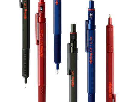 rotring Stylo à bille rétractable 600, rouge métallique