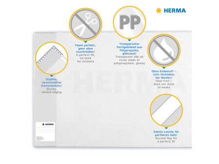 HERMA Protège-livres 'basic', en PP, (L)540 x (H)275 mm