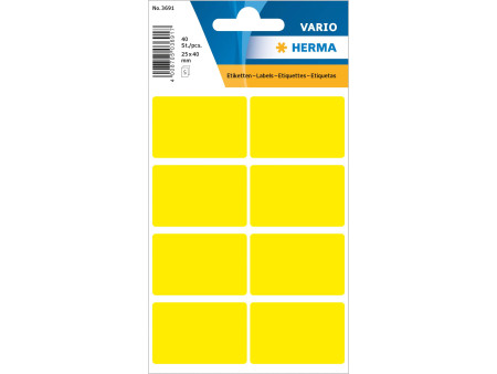 HERMA Etiquette multi-usage, 26 x 40 mm, jaune