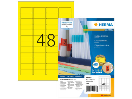 HERMA Etiquette universelle SPECIAL, 45,7 x 21,2 mm, jaune