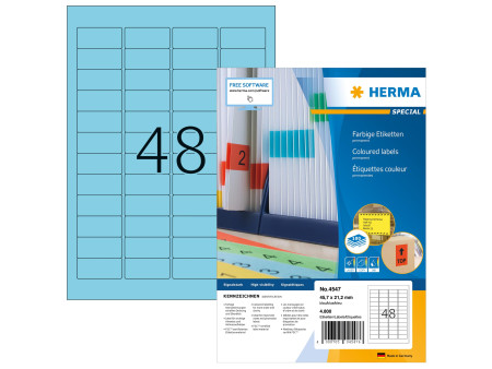 HERMA Etiquette universelle SPECIAL, 45,7 x 21,2 mm, bleu