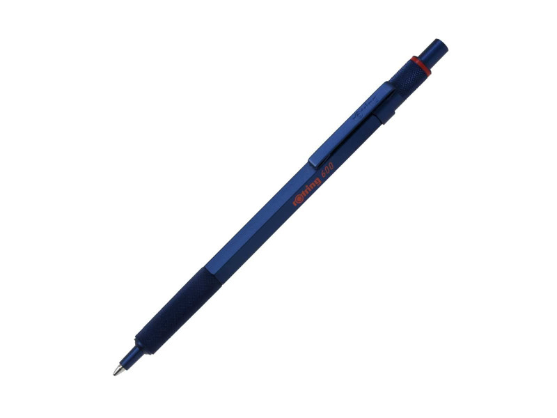 rotring Stylo à bille rétractable 600, bleu métallique