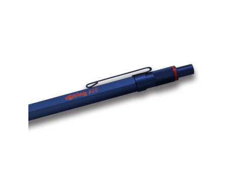 rotring Stylo à bille rétractable 600, bleu métallique