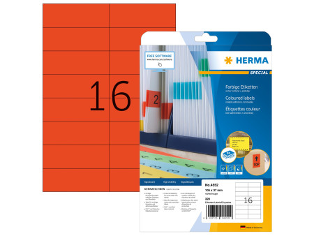 HERMA Etiquette universelle SPECIAL, 105 x 148 mm, rouge