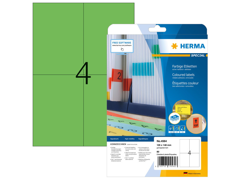 HERMA Etiquette universelle SPECIAL, 105 x 148 mm, vert