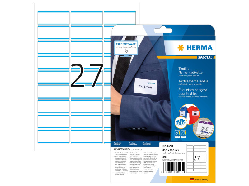 HERMA Etiquettes badges SPECIAL, 63,5 x 29,6 mm,