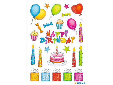 HERMA Sticker DECOR 'anniversaire', scintillant