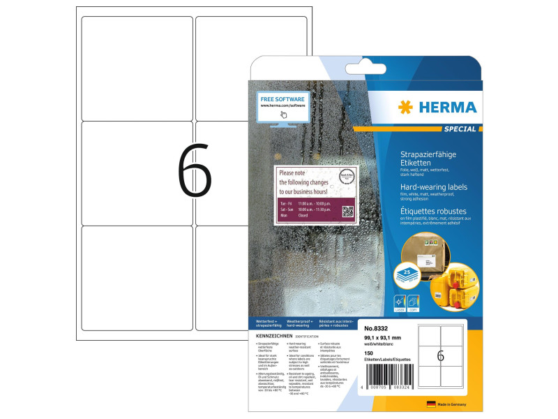 HERMA Etiquette d'expédition SPECIAL, 99,1 x 93,1 mm