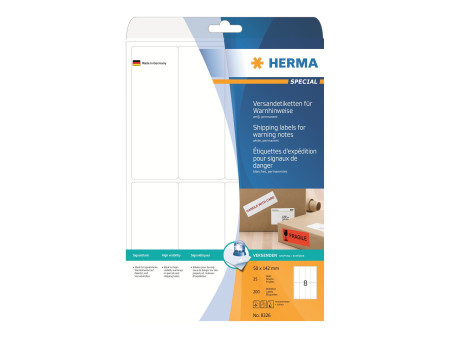 HERMA Etiquette d'expédition SPECIAL, 50 x 142 mm, blanc