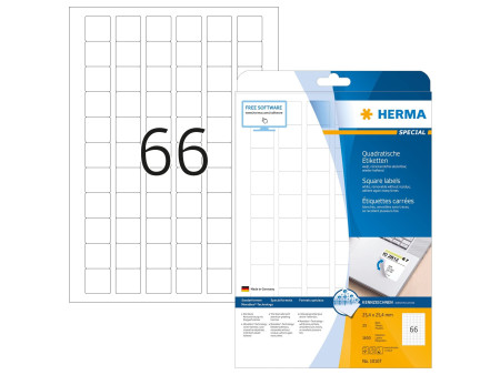 HERMA Etiquette universelle SPECIAL, 25,4 x 25,4 mm, blanc