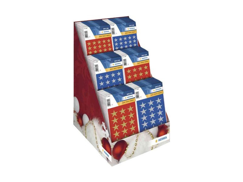 HERMA Autocollants de Noël DECOR 'étoiles dorées', en