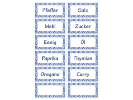 HERMA Étiquette de cuisine Bordure bleu