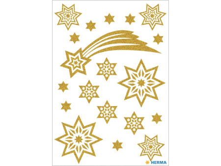 HERMA Autocollants de Noel MAGIC 'étoile & étoile filante'