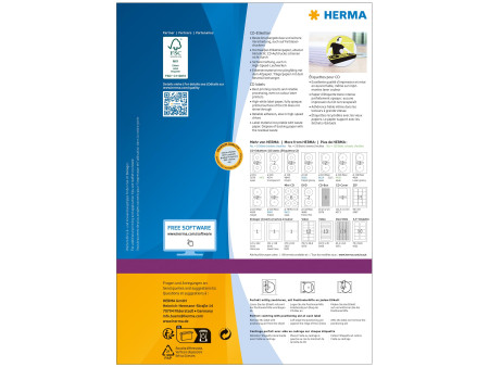 HERMA Etiquette pour CD/DVD SPECIAL, diamètre: 116 mm, maxi