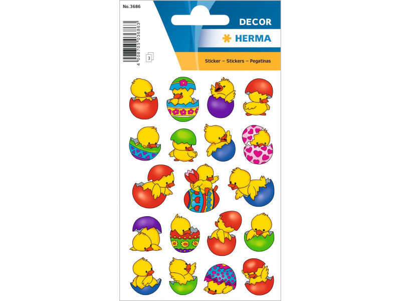 HERMA Stickers de Pâques DECOR 'Poussin dans l'oeuf'
