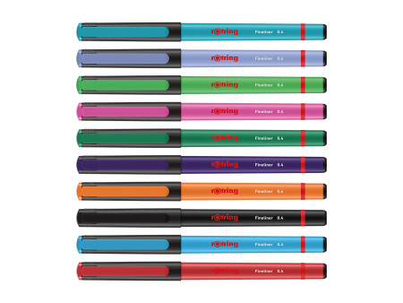 rotring Fineliner, largeur de tracé: 0,4 mm, blister de 10