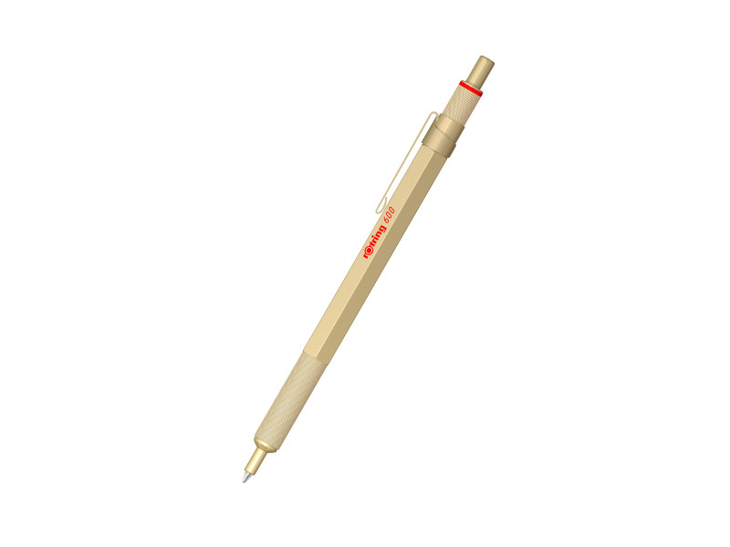 rotring Stylo à bille rétractable 600, or métallisé