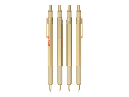 rotring Stylo à bille rétractable 600, or métallisé