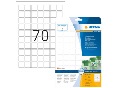 HERMA Etiquette universelle SPECIAL, 24 x 24 mm, blanc
