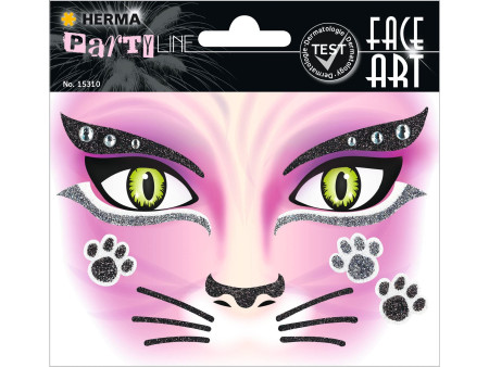 HERMA Face Art Sticker visage 'Chat rose'