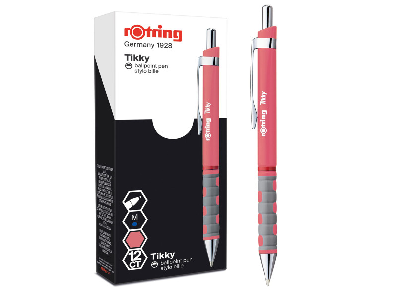 Rotring Stylo à bille rétractable Tikky, rose