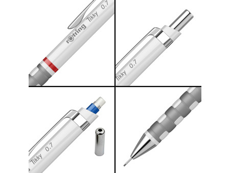 rotring Porte-mines Tikky 0,7 mm, blanc