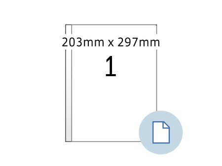 HERMA Etiquette en film DATAPRINT, 203 x 297 mm, blanc