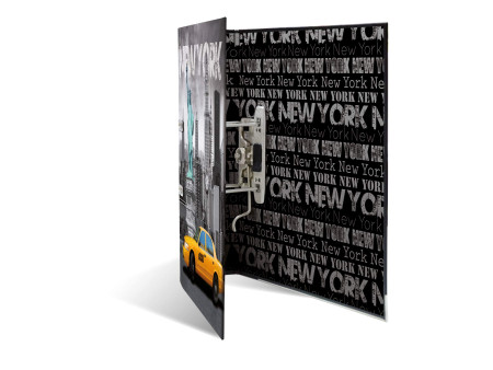 HERMA Classeur à levier à motifs 'New York, A4, dos: 70 mm