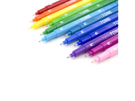 Tombow Feutre double pointe 'TwinTone' Rainbow, set de 12