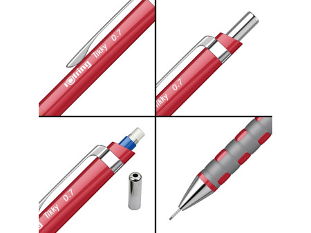 rotring Porte-mines Tikky 0,7 mm, rouge