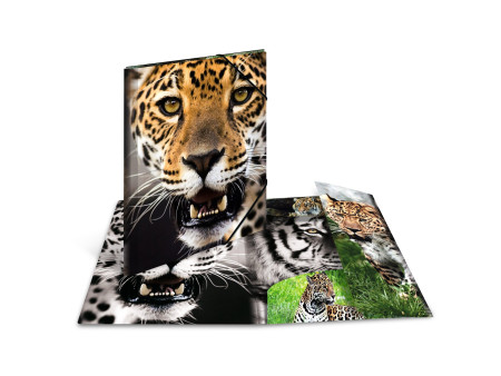 HERMA Chemise à élastique 'léopard', en PP, A3,