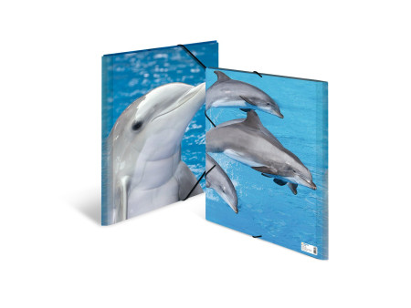 HERMA chemise élastique 'dauphin', transparent, en PP, A3,