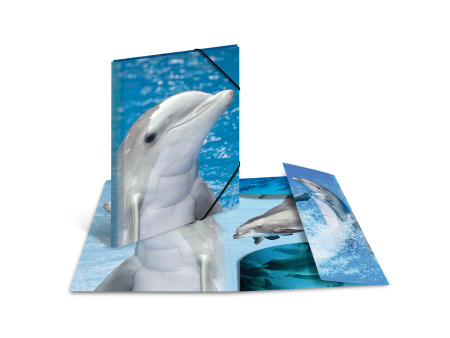 HERMA chemise élastique 'dauphin', transparent, en PP, A3,