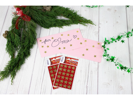 HERMA Autocollants de Noël DECOR 'étoiles', 15 mm, or