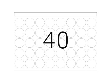 HERMA Etiquette adhésive DP1, diamètre: 19 mm, blanc