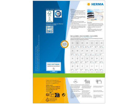 HERMA Etiquette d'adresse, 38,1 x 21,2, blanc