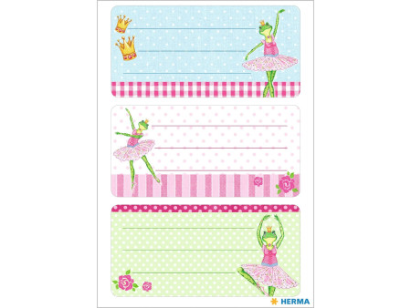 HERMA Etiquettes pour livres 'grenouille ballerine',76x35 mm
