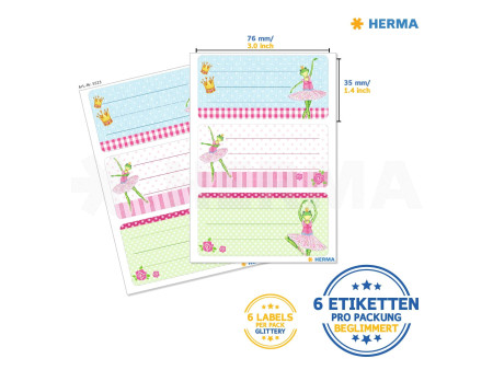 HERMA Etiquettes pour livres 'grenouille ballerine',76x35 mm