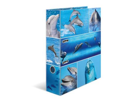HERMA Classeur à levier à motifs 'Animals', A4, dauphins