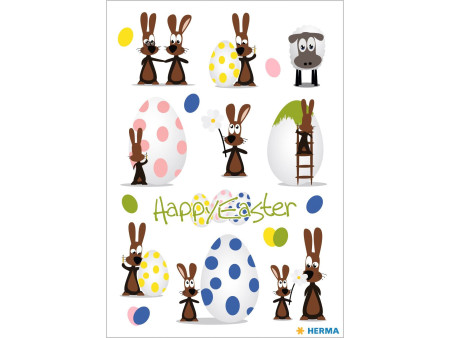 HERMA Sticker de Pâques TREND 'fête des lapins'