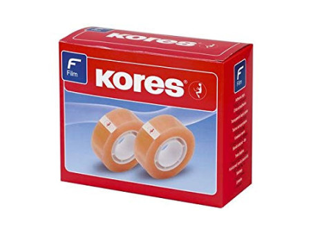 Kores Ruban adhésif standard, 15 mm x 10 m, transparent