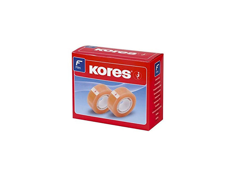 Kores Ruban adhésif standard, 19 mm x 10 m, tranparent