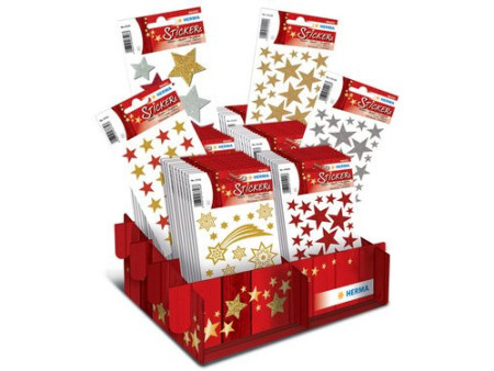 HERMA Autocollants de Noël MAGIC 'Etoiles pailletées',