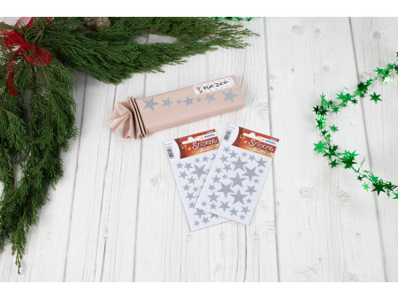 HERMA Autocollants de Noel MAGIC 'étoiles argent', pailletté
