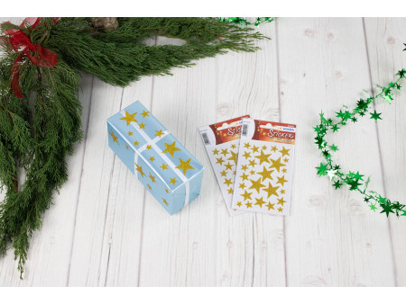 HERMA Autocollants de Noel MAGIC 'étoiles or', pailletté