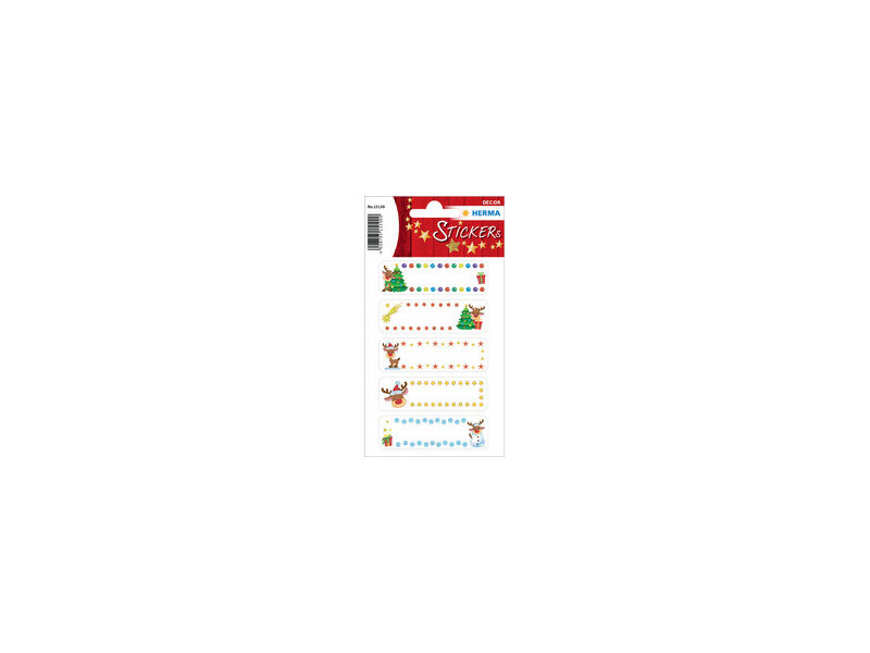 HERMA Autocollants de Noël DECOR 'Voeux de Noël', pailleté